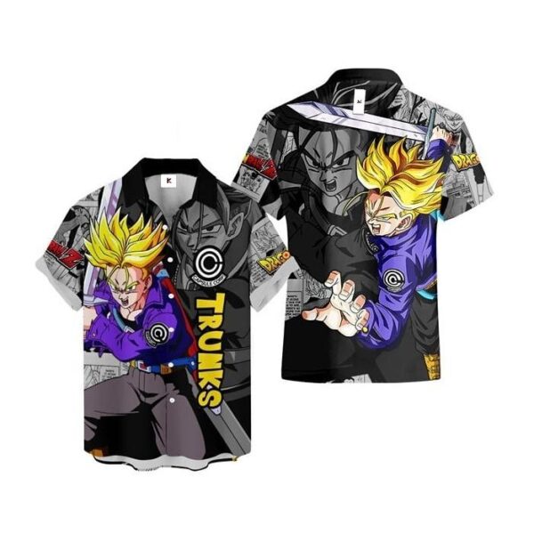 Chemise hawaïenne Dragon Ball Trunks Super Saiyan 02 - Maison Otaku