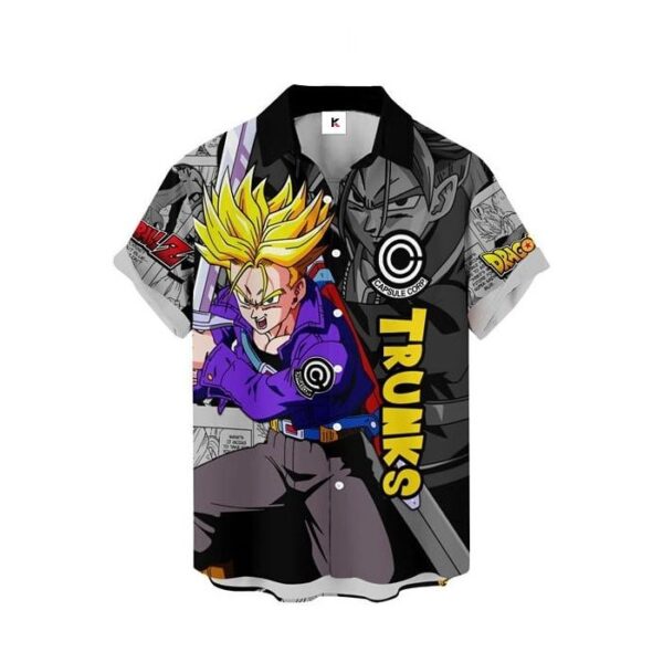 Chemise hawaïenne Dragon Ball Trunks Super Saiyan 02 - Maison Otaku – Image 2