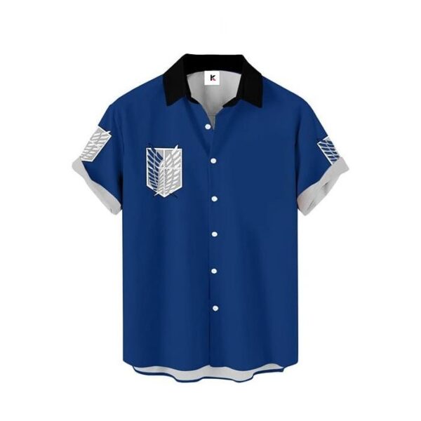 Chemise hawaïenne L’Attaque des Titans Bataillon d’exploration - Maison Otaku – Image 2