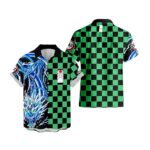 Chemise hawaïenne Demon Slayer Tanjiro Respiration de l’eau – Maison Otaku
