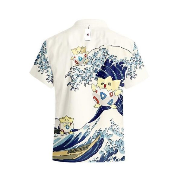 Chemise hawaïenne Pokémon Pikachu Vague de Kanagawa - Maison Otaku – Image 3