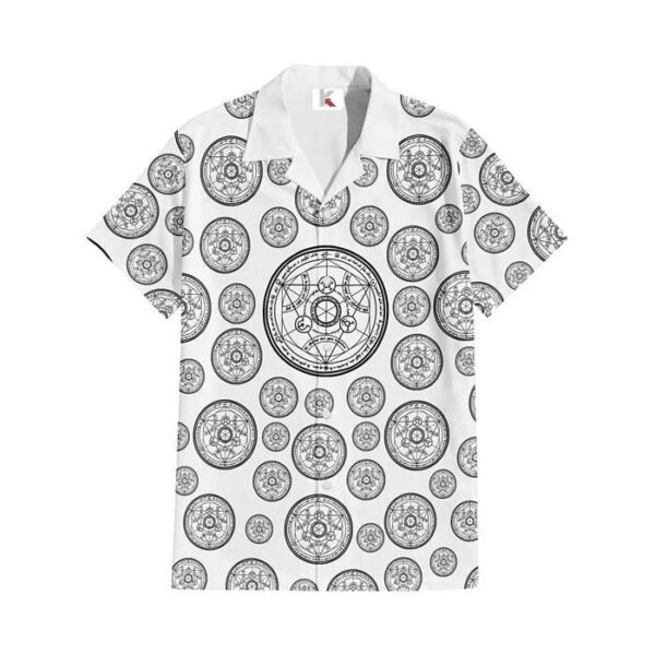 Chemise hawaïenne Fullmetal Alchemist Cercle de Transmutation - Maison Otaku – Image 2