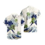 Chemise hawaïenne Pokémon Tyranocif Vague de Kanagawa – Maison Otaku