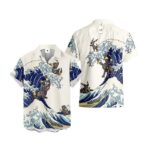 Chemise hawaïenne Pokémon Noctali Vague de Kanagawa – Maison Otaku
