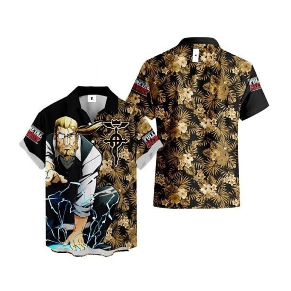 Chemise hawaïenne Fullmetal Alchemist Van Hohenheim - Maison Otaku