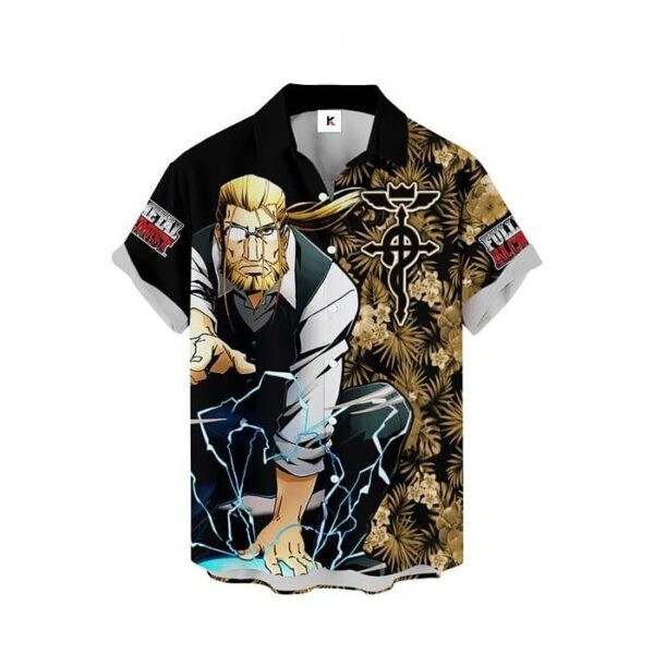 Chemise hawaïenne Fullmetal Alchemist Van Hohenheim - Maison Otaku – Image 2