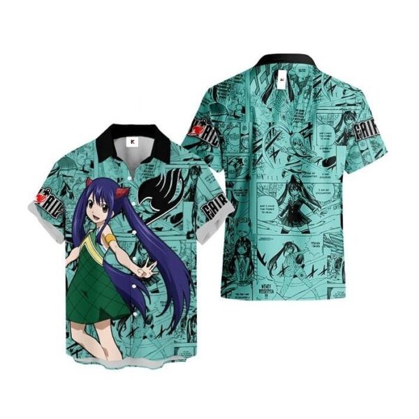 Chemise hawaïenne Fairy Tail Wendy Marvell - Maison Otaku