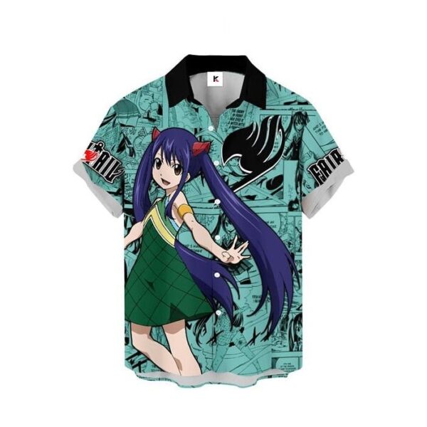 Chemise hawaïenne Fairy Tail Wendy Marvell - Maison Otaku – Image 2
