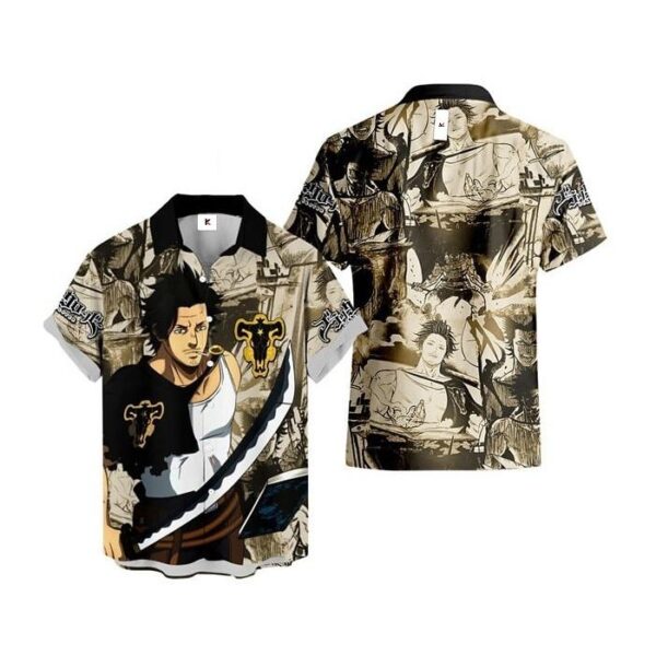 Chemise hawaïenne Black Clover Yami Sukehiro - Maison Otaku