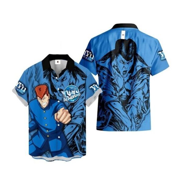 Chemise hawaïenne Yu Yu Hakusho Kazuma Kuwabara - Maison Otaku