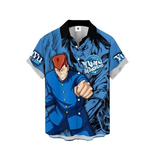 Chemise hawaïenne Yu Yu Hakusho Kazuma Kuwabara - Maison Otaku – Image 2