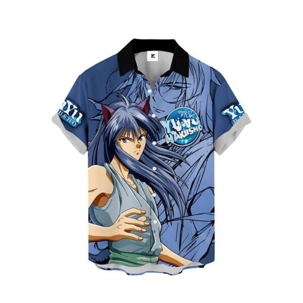 Chemise hawaïenne Yu Yu Hakusho Kurama - Maison Otaku – Image 2