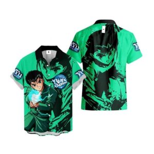 Chemise hawaïenne Yu Yu Hakusho Yusuke Urameshi - Maison Otaku