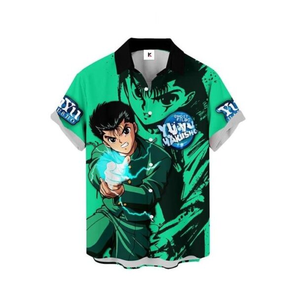 Chemise hawaïenne Yu Yu Hakusho Yusuke Urameshi - Maison Otaku – Image 2