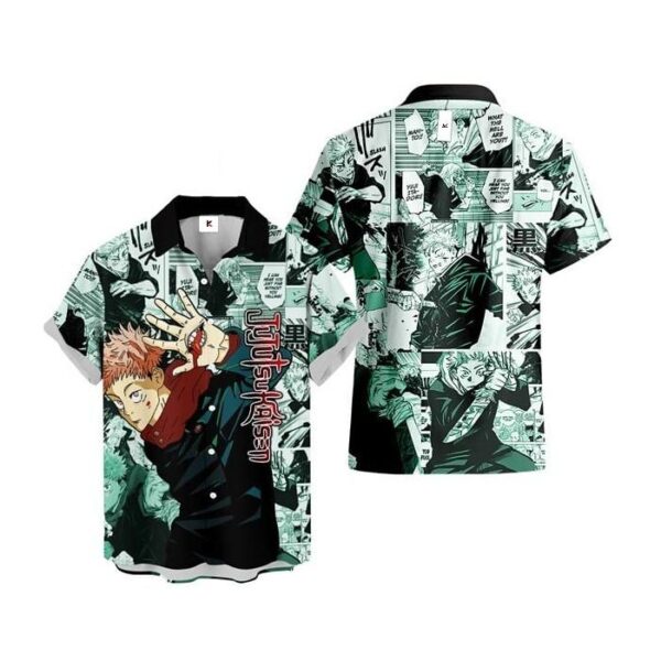 Chemise hawaïenne Jujutsu Kaisen Yuji Itadori - Maison Otaku