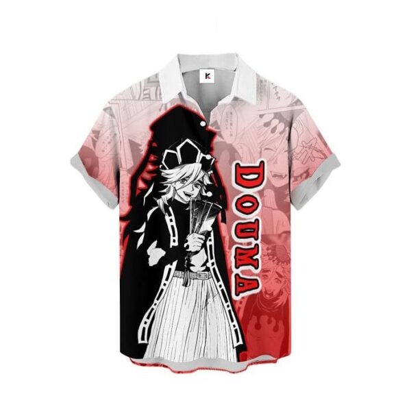 Chemise hawaïenne Demon Slayer Douma - Maison Otaku – Image 2