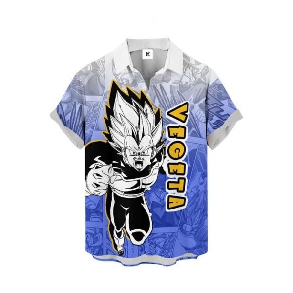 Chemise hawaïenne Dragon Ball Z Vegeta Super Saiyan - Maison Otaku – Image 2