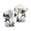 Chemise hawaïenne Pokémon Évoli Vague de Kanagawa - Maison Otaku