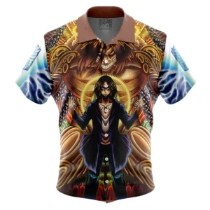Chemise hawaïenne Trippy Eren Yeager Timeskip L’Attaque des Titans - Maison Otaku