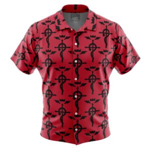 Chemise hawaïenne Croix de Flamel Fullmetal Alchemist - Maison Otaku