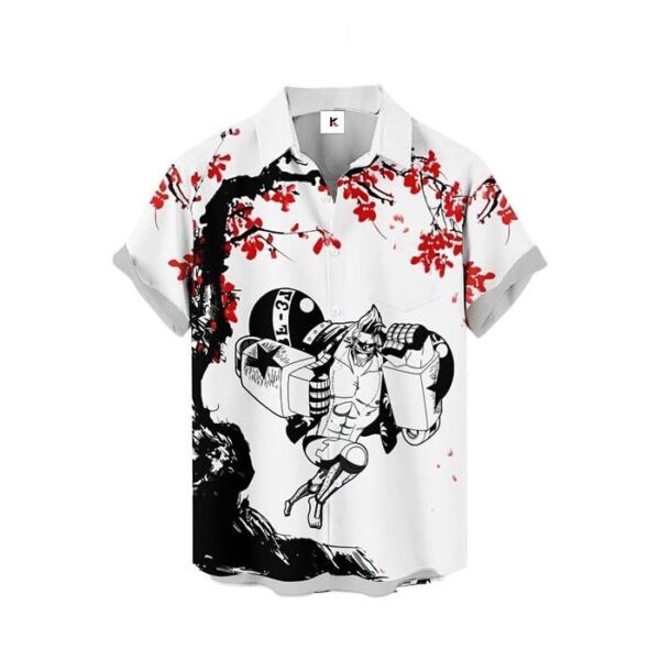 Chemise hawaïenne One Piece Franky Fleurs de cerisier - Maison Otaku – Image 2