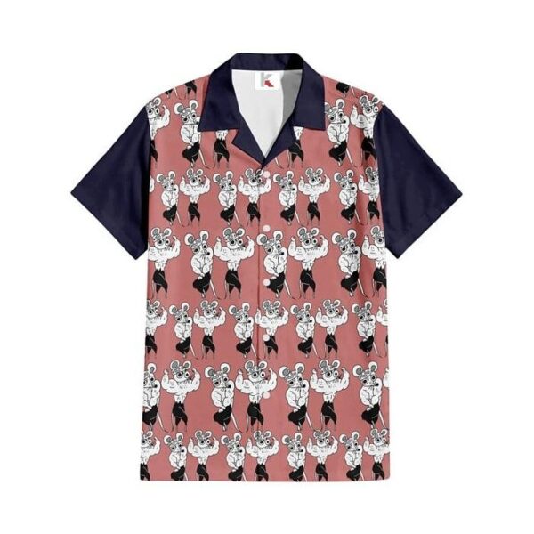 Chemise hawaïenne Demon Slayer amusante – Design souris Tengen Uzui personnalisé - Maison Otaku – Image 2