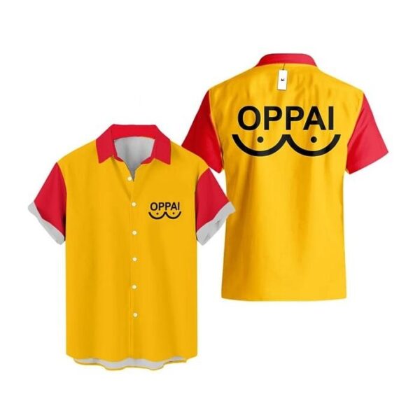 Chemise hawaïenne One Punch Man Saitama Oppai Amusante - Maison Otaku