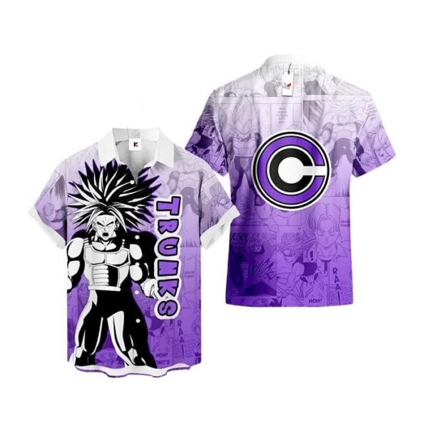 Chemise hawaïenne Dragon Ball Trunks du futur - Maison Otaku