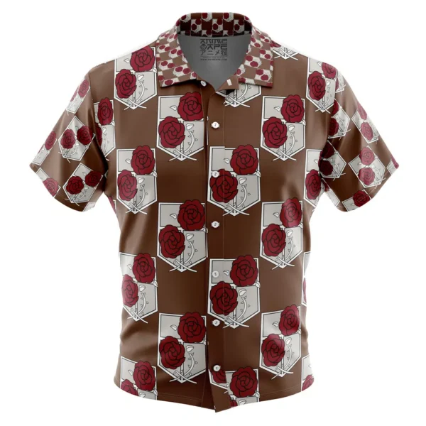 Chemise hawaïenne Garnison L’Attaque des Titans - Maison Otaku