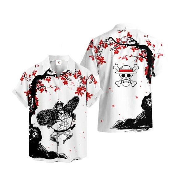 Chemise hawaïenne One Piece Luffy Gear 4 - Maison Otaku