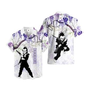 Chemise hawaïenne Demon Slayer Genya Wisteria - Maison Otaku