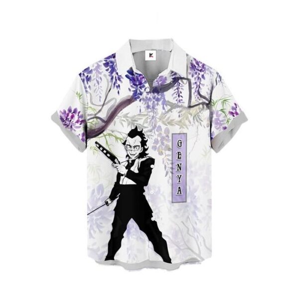 Chemise hawaïenne Demon Slayer Genya Wisteria - Maison Otaku – Image 2