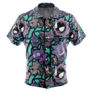 Chemise hawaïenne Type Spectre Pokémon - Maison Otaku