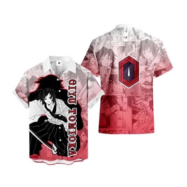 Chemise hawaïenne Demon Slayer Giyu Tomioka - Maison Otaku