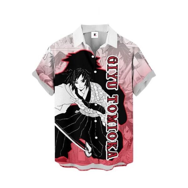 Chemise hawaïenne Demon Slayer Giyu Tomioka - Maison Otaku – Image 2