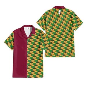 Chemise hawaïenne Demon Slayer Giyu Tomioka 02 - Maison Otaku
