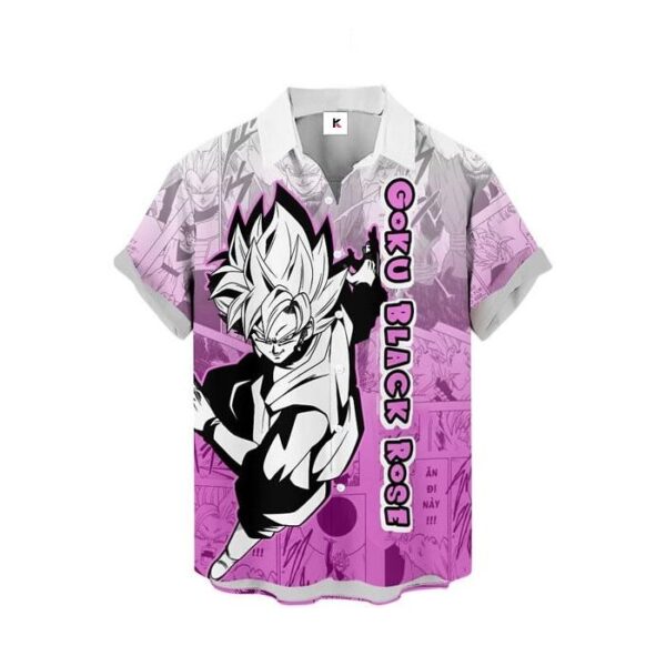 Chemise hawaïenne Dragon Ball Goku Black Rose 02 - Maison Otaku – Image 2