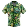 Chemise hawaïenne Types Plante Starters Pokémon - Maison Otaku
