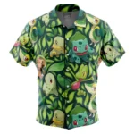 Chemise hawaïenne Types Plante Starters Pokémon – Maison Otaku