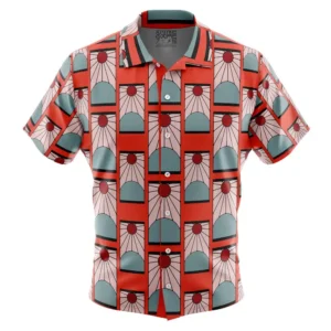 Chemise hawaïenne Boucles d'oreilles Hanafuda Demon Slayer - Maison Otaku