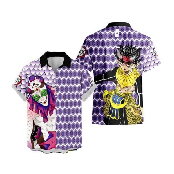 Chemise hawaïenne Demon Slayer Hantengu et Gyokko - Maison Otaku