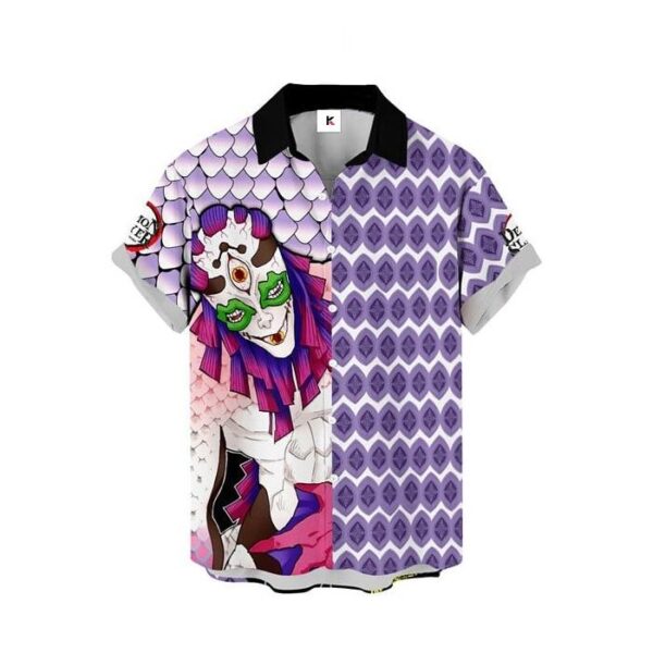 Chemise hawaïenne Demon Slayer Hantengu et Gyokko - Maison Otaku – Image 2