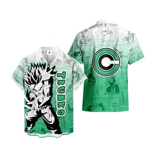 Chemise hawaïenne Dragon Ball Trunks Enfant Style Manga - Maison Otaku