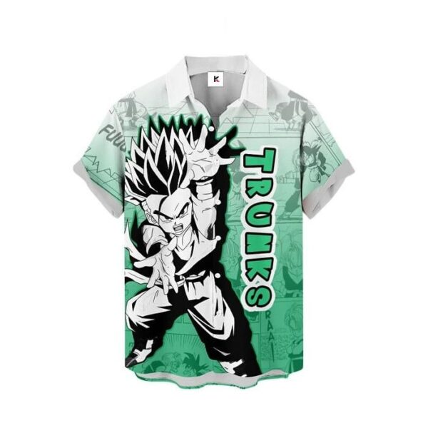 Chemise hawaïenne Dragon Ball Trunks Enfant Style Manga - Maison Otaku – Image 2
