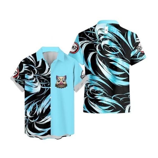 Chemise hawaïenne Demon Slayer Inosuke Respiration de la Bête - Maison Otaku