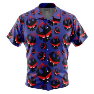 Chemise hawaïenne Crâne enflammé Kamina Gurren Lagann - Maison Otaku
