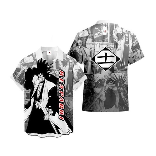 Chemise hawaïenne Bleach Kenpachi Zaraki Style Manga - Maison Otaku