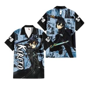 Chemise hawaïenne Sword Art Online Kirito - Maison Otaku