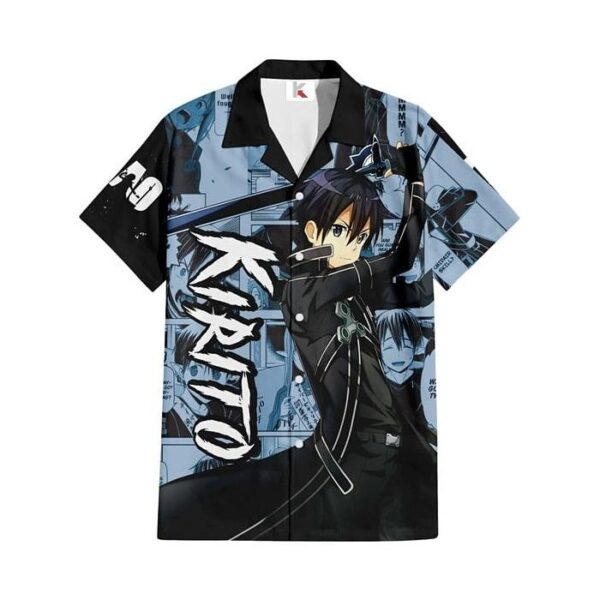 Chemise hawaïenne Sword Art Online Kirito - Maison Otaku – Image 2