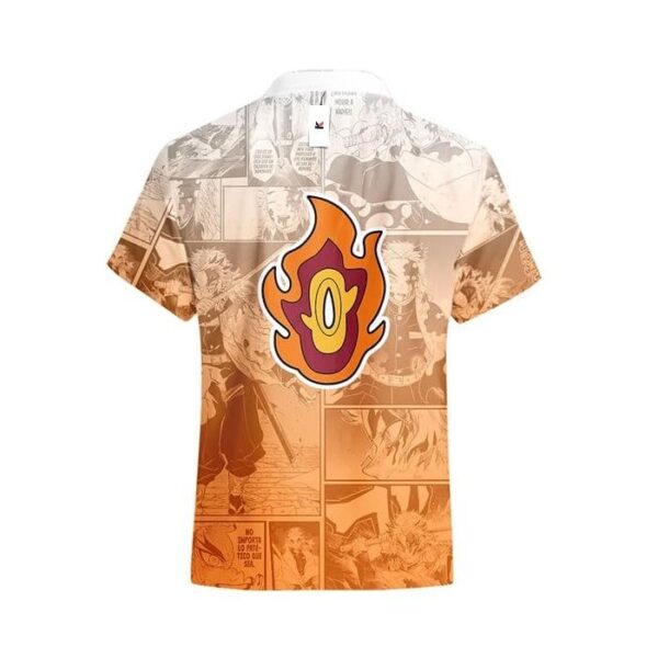 Chemise hawaïenne Demon Slayer Kyojuro Rengoku 03 - Maison Otaku – Image 3